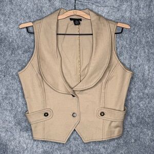 Courtenay Beige/Tan‎ Short Vest- Sz PM